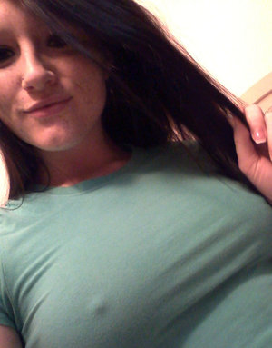 18 year old girl Barbie Bree strips to pink leg warmers in her bedroom